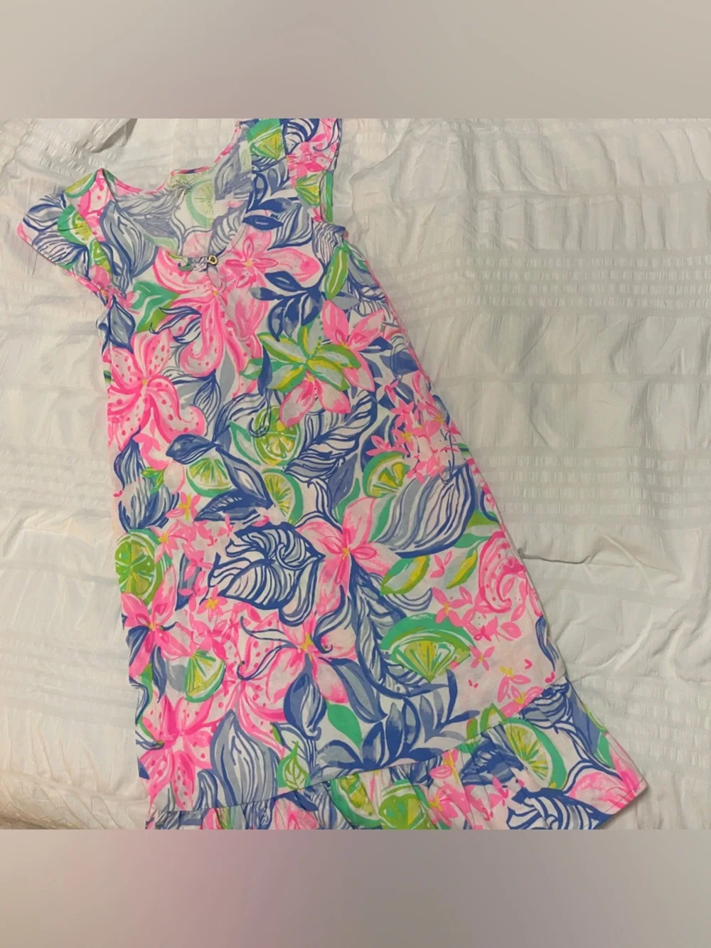Lilly Pulitzer Pink, Blue, Green Floral Dress - Picture 1 of 2